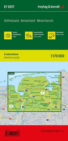 Ostfriesland, Ammerland, Wesermarsch, Erlebnisführer 1:170.000, Karten