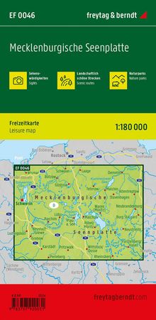 Mecklenburgische Seenplatte, Erlebnisführer 1:180.000, freytag &amp; berndt, EF 0046, Karten