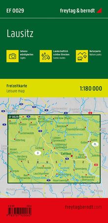 Lausitz, Erlebnisführer 1:170.000, freytag &amp; berndt, EF 0029, Karten