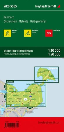 Fehmarn - Ostholstein, Wander-, Rad- und Freizeitkarte 1:30.000, freytag &amp; berndt, WKD 5365, Karten