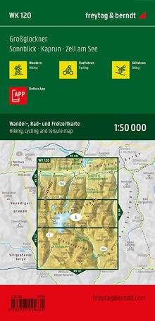 Großglockner, Wander-, Rad- und Freizeitkarte 1:50.000, freytag &amp; berndt, WK 120, Karten