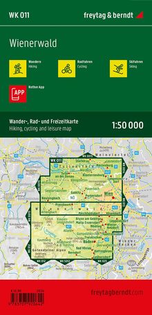 Wienerwald, Wander-, Rad- und Freizeitkarte 1:50.000, freytag &amp; berndt, WK 011, Karten