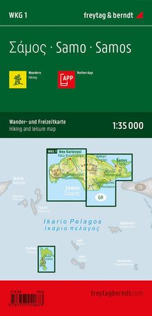 Samos, Wander- und Freizeitkarte 1:35.000, freytag &amp; berndt, Karten