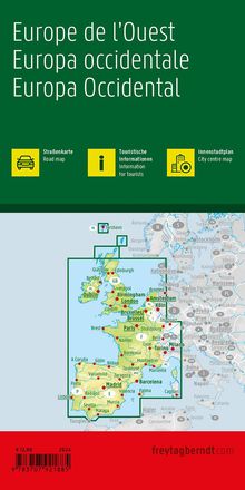 Westeuropa, Straßenkarte 1:2.000.000, freytag &amp; berndt, Karten