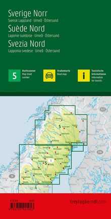 Schweden Nord, Straßenkarte 1:400.000, freytag &amp; berndt, Karten