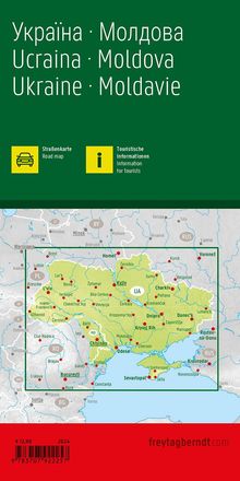 Ukraine - Moldawien, Straßenkarte 1:1.000.000, freytag &amp; berndt, Karten