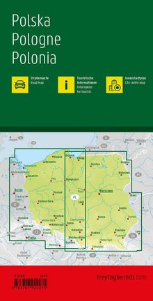 Polen, Straßenkarte 1:500.000, freytag &amp; berndt, Karten