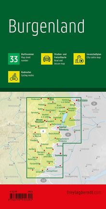 Burgenland, Straßen- und Freizeitkarte 1:150.000, freytag &amp; berndt, Karten