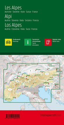 Alpenländer, Straßenkarte 1:800.000, freytag &amp; berndt, Karten