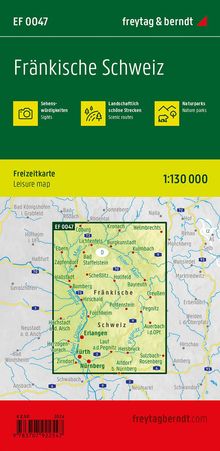 Fränkische Schweiz, Erlebnisführer 1:130.000, freytag &amp; berndt, EF 0047, Karten