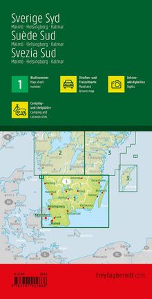 Schweden Süd, Straßen- und Freizeitkarte 1:250.000, freytag &amp; berndt, Karten