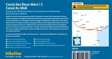 "Canal des Deux Mers | 2 Canal du Midi. Tracks und Infos zur Route laden. Praktische Spiralbindung, exakte Karten." Links Text, rechts Karte.