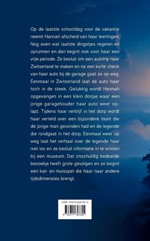 Ein Text in niederländischer Sprache beschreibt Hannahs Reise nach der Schule, die zu einer mysteriösen Legende führt.