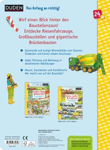 Christina Braun: Duden 24+: Bagger, Kran und Tunnelbau. Das große Wimmelbuch von der Baustelle, Buch