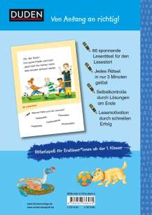 Susanna Moll: Duden Leseprofi - Coole Leserätsel zum Schulstart - Dinos und Fußball, 1. Klasse, Buch