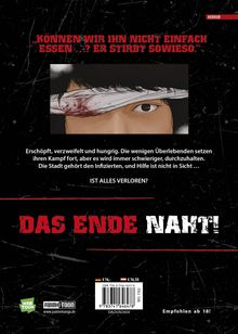 "KÖNNEN WIR IHN NICHT EINFACH ESSEN ...? ER STIRBT SOWIESO." Illustration mit einem blutverschmierten Verband.