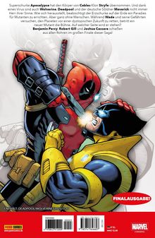 "Finalausgabe! Superschurke Apocalypse hat den Körper von Cables Klon Stryfe übernommen." Bild zeigt Deadpool und Wolverine.