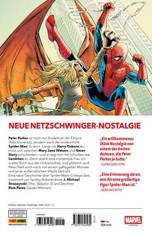 "NEUE NETZSCHWINGER-NOSTALGIE" oben. Darunter Spiderman kämpft mit einer geflügelten Frau vor einer städtischen Kulisse.