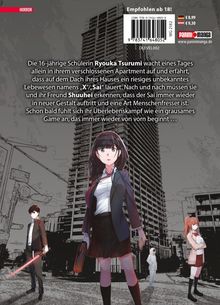 Ryouka Tsurumi und Shuuhhei gegen Monster in düsterer Stadt. Logo "Panini Manga". Illustrationen von Schülern.