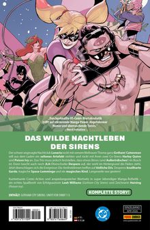 „Das wilde Nachtleben der Sirens“ – Comic-Charaktere in lebhaften Farben und dynamischen Posen.