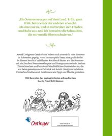 „Ein Sommermorgen auf dem Land...“, Illustration: Zwei Kinder im Gras. Oetinger-Logo unten.