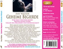 Amy Walker: Geheime Begierde | Erotik Audio Story | Erotisches Hörbuch MP3CD, MP3-CD