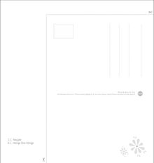 Links unten: "1.1. Neujahr" und "6.1. Heilige Drei Könige". Rechts unten: florales Design. Links oben: Briefmarkenplatz.