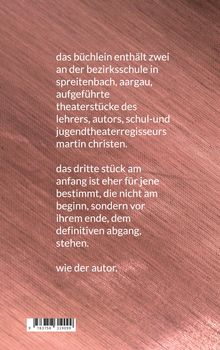 Martin Christen: Stücke 1-3, Buch