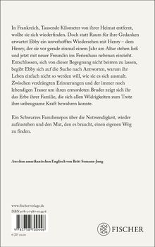 In Frankreich trifft Ebby unerwartet Henry; Suche nach Antworten und familiärem Erbe. Ein schwarzes Familiendrama. FISCHER-Logo.