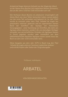 Unbekannt Verfasser: Arbatel, Buch