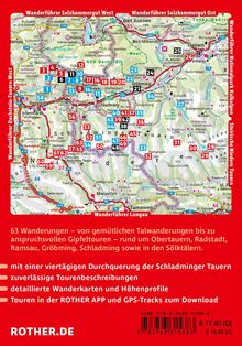 Wanderführer-Titel und Wanderkarten mit Nummern. Beschreibung von 63 Wanderungen in der Region, Kontaktdaten: rother.de.