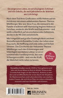 Ein vergessenes Leben... bringt. (oben in Rot) / Roswitha Gruber... Jahren. (unten) / Logo unten: BRUNNEN Verlag GmbH.