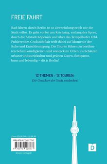 Text: "Freie Fahrt. 12 Themen – 12 Touren: Die Gesichter der Stadt entdecken!" Illustration eines Turms auf blauem Hintergrund.