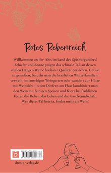 **Rotes Rebenreich**

Willkommen an der Ahr, im Land des Spätburgunders!

Unten rechts Illustration von zwei anstoßenden Weingläsern.