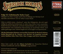 Sherlock Holmes - Folge 55. Geheimsache Styles Court, CD