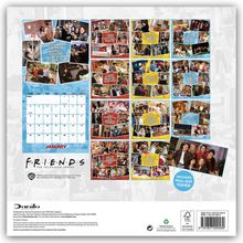 Texte: „WELCOME TO THE REAL WORLD! IT SUCKS. YOU’RE GONNA LOVE IT!“, „INCLUDES PULL-OUT POSTER“. Kalender und Collage aus „Friends“-Szenen.
