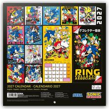 2027 CALENDAR. Englische, spanische, französische, italienische, deutsche und portugiesische Texte. Illustration von Sonic.