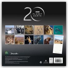 20 BBC PLANET EARTH. Zwölf Bilder: Tiere in verschiedenen Szenen. Unten rechts ein Kalenderblatt für Dezember 2023.