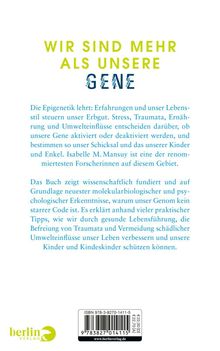Isabelle M. Mansuy: Wir können unsere Gene steuern!, Buch