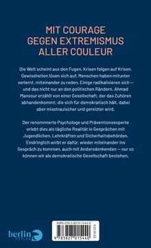 "MIT COURAGE GEGEN EXTREMISMUS ALLER COULEUR" steht groß oben. Text beschreibt gesellschaftliche Herausforderungen. Unten ein Logo.