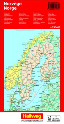 Hallwag Strassenkarte Norwegen 1:750.000, Karten