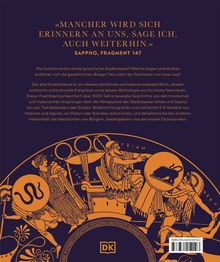 Zitat: "Mancher wird sich erinnern an uns, sage ich, auch weiterhin." - Sappho. Antike griechische Illustration darunter.