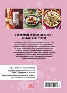 Gesundheit beginnt im Bauch – und auf dem Teller! Bilder von Pancakes mit Beeren, gefüllten Zucchini und einem Smoothie.