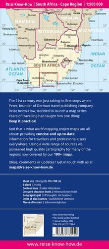 Reise Know-How Landkarte Südafrika Kapregion 1 : 500.000, Karten