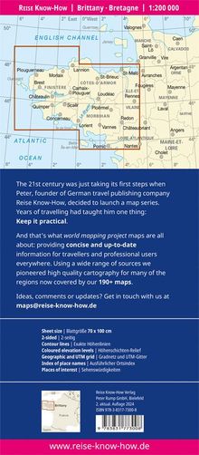 Reise Know-How Landkarte Bretagne / Brittany (1:200.000), Karten