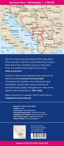 Reise Know-How Landkarte Montenegro 1:160.000, Karten