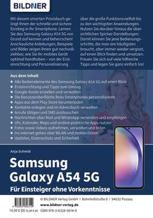 Anja Schmid: Samsung Galaxy A54 5G - Für Einsteiger ohne Vorkenntnisse, Buch