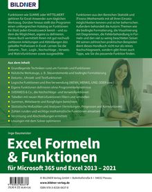 Inge Baumeister: Excel Formeln und Funktionen: Profiwissen im praktischen Einsatz, Buch