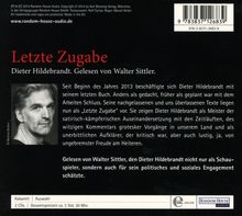 Dieter Hildebrandt: Letzte Zugabe, 2 CDs