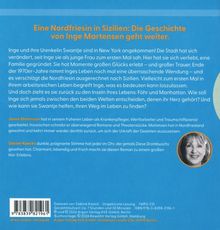 Titel: "Eine Nordfriesin in Sizilien: Die Geschichte von Inge Martensen geht weiter." Beschreibung: Inge erlebt Wandlungen. Autor: Janne Mommsen. Unten rechts ist ein Porträt von Sabine Kaack.